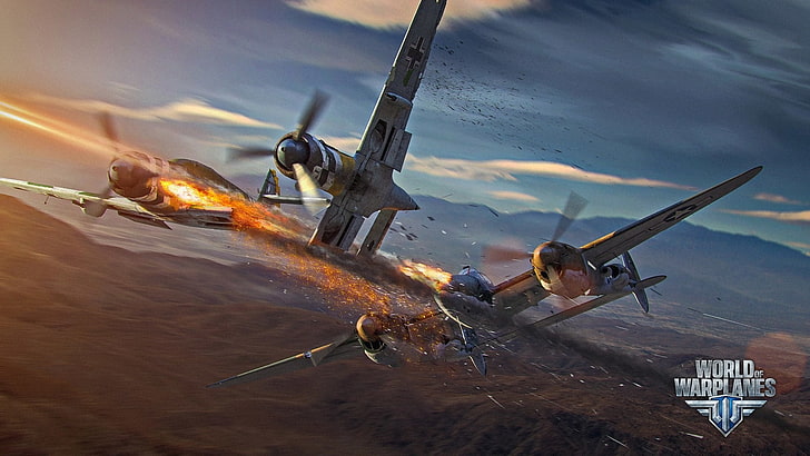 World of Warplanes, video oyunları, Messerschmitt Bf-109, P-38, HD masaüstü duvar kağıdı