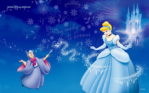 Cinderella and the Magic, cinderella and fairy god mother illustration, Cinderella, Magic, Disney, HD wallpaper HD wallpaper