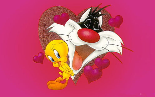 Looney Tunes Sylvester E Tweety Bird Desenhos Animados Hd Wallpaper Para Celulares Tablet E Pc 1920 × 1200, HD papel de parede HD wallpaper