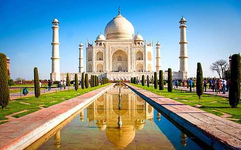 Beautiful Taj Mahal-Cities HD Wallpaper, Taj Mahal, India, HD wallpaper HD wallpaper