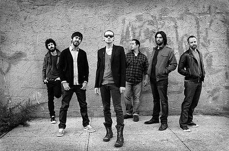Band (Music), Linkin Park, Black and White, Chester Bennington, Music, HD wallpaper HD wallpaper