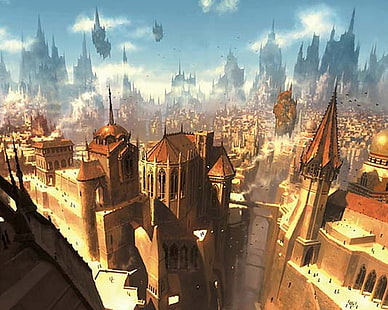 Fantasy, Stadt, Magie: Die Versammlung, Ravnica (MTG), HD-Hintergrundbild HD wallpaper