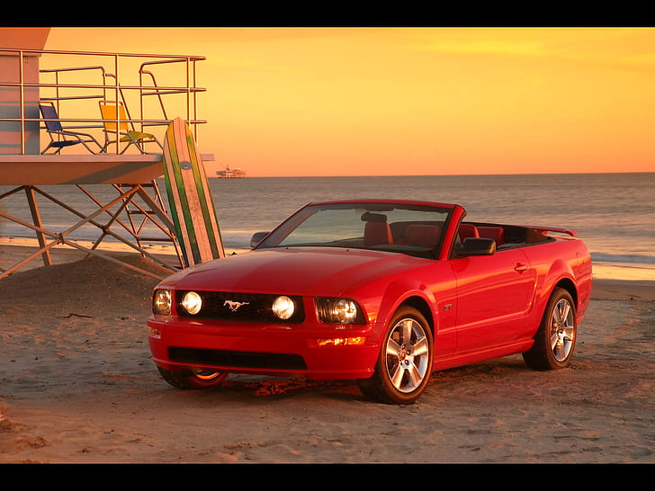 Ford Iacocca Silver 45th Anniversary Mustang, 2005 ford mustang gt, car, HD wallpaper