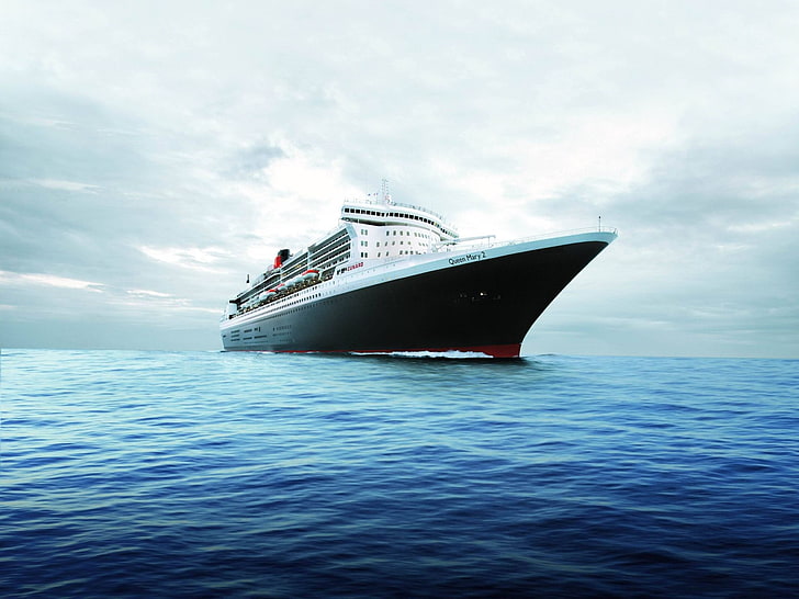 cruise ship, vehicle, ship, sea, HD wallpaper