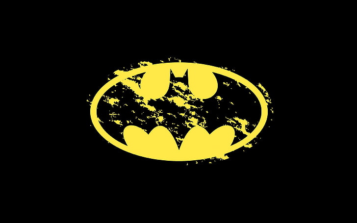 バットマン、バットマンのロゴ、シンプルな背景、 HDデスクトップの壁紙