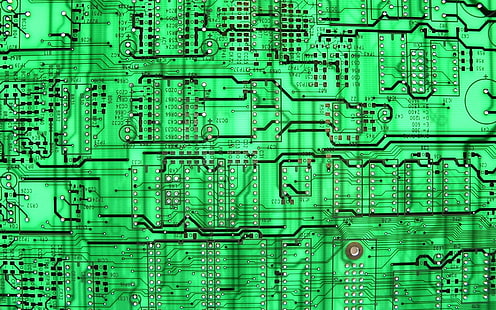 Circuit board, green circuit board, computers, 1920x1200, circuit board, HD wallpaper HD wallpaper