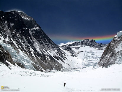 nieve, montañas, Monte Everest, paisaje, naturaleza, Fondo de pantalla HD HD wallpaper
