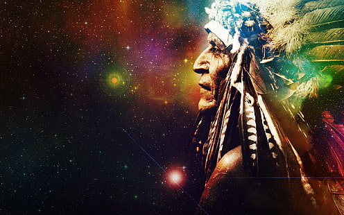 amerikanisch, hintergrund, federn, indianer, heimisch, nebel, psychedelisch, HD-Hintergrundbild HD wallpaper