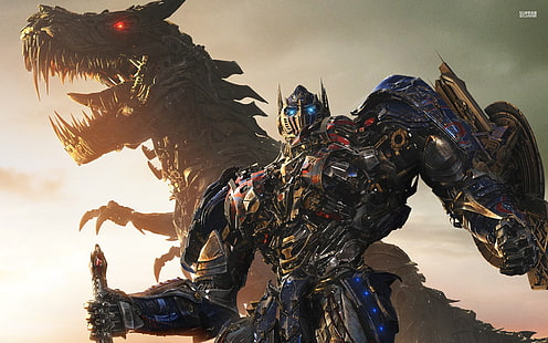 Robotertapete, Transformers: Age of Extinction, Transformers, Filme, Optimus Prime, Grimlock, HD-Hintergrundbild HD wallpaper