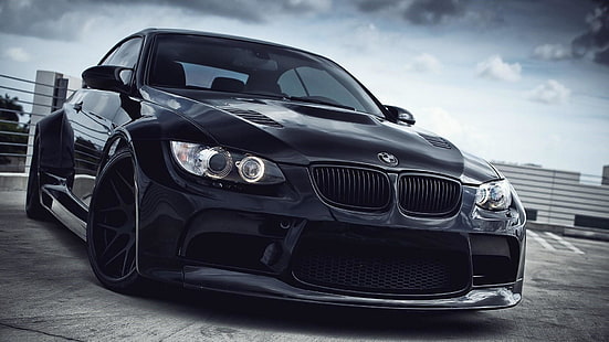 voiture, BMW M3, véhicule, voiture noire, BMW, véhicule de luxe, pare-chocs, voiture de sport, Fond d'écran HD HD wallpaper