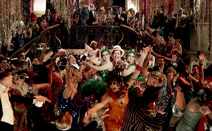 The Great Gatsby Party, ผู้ชายหมวกขาว, ภาพยนตร์, ภาพยนตร์อื่น ๆ , ยอดเยี่ยม, ปาร์ตี้, หรูหรา, เรื่องราวความรัก, นิยาย, แกสบี้, วอลล์เปเปอร์ HD