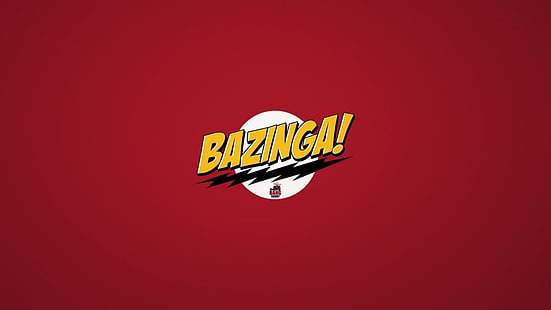 bazinga! текстова илюстрация, телевизионно предаване, теорията за големия взрив, Bazinga, лого, HD тапет HD wallpaper