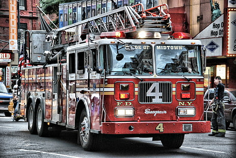 Транспортные средства, Пожарная машина Seagrave, Пожарная машина, Пожарная машина, Пожарный, HDR, Грузовик, HD обои HD wallpaper