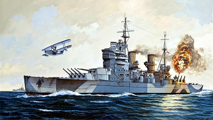 Kriegsschiffe, Royal Navy, Schlachtschiff, HMS Duke of York (17), HD-Hintergrundbild