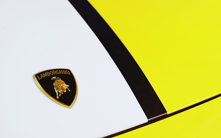Lamborghini Gallardo, Lamborghini, logo, car, HD wallpaper