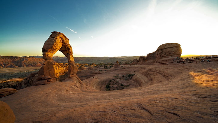 Arch Canyon, paisaje, Parque Nacional Arches, roca, naturaleza, Fondo de pantalla HD