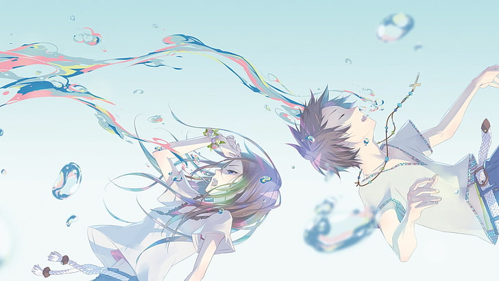 anime, underwater, HD wallpaper