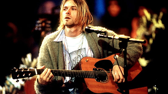 Kurt Cobain, Kurt Cobain, Nirvana, MTV Takılı Değil, HD masaüstü duvar kağıdı HD wallpaper