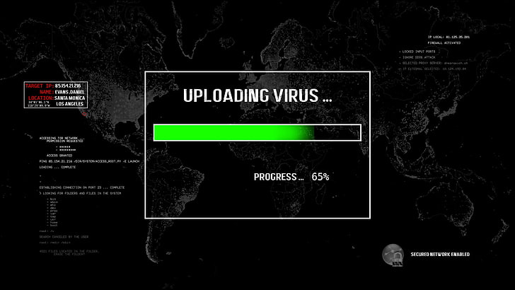 uploading virus digital wallpaper, Technology, Hacker, Hacking, Virus, HD wallpaper
