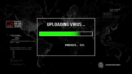 Hochladen von Viren digitale Tapete, Technologie, Hacker, Hacking, Virus, HD-Hintergrundbild HD wallpaper