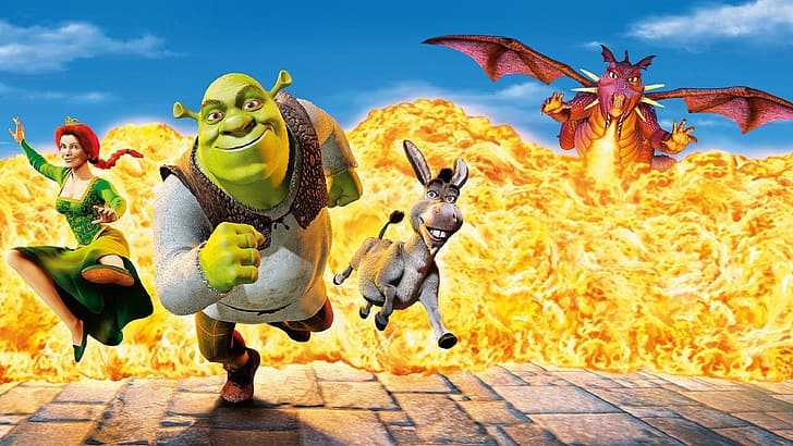Shrek, movies, animated movies, Dreamworks, HD wallpaper