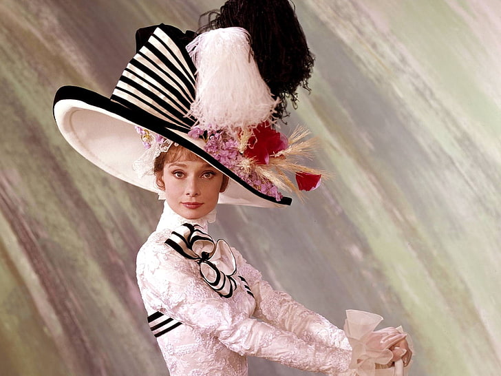 Audrey Hepburn, sombrero, Audrey Hepburn, mi bella dama, Fondo de pantalla  HD | Wallpaperbetter