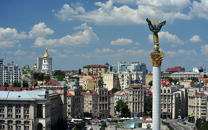 stadsbild, Ukraina, Kiev, stad, HD tapet