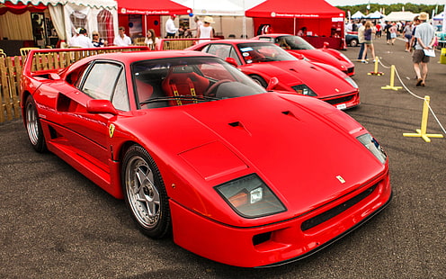 Ferrari F40 Red HD, автомобили, червено, ferrari, f40, HD тапет HD wallpaper