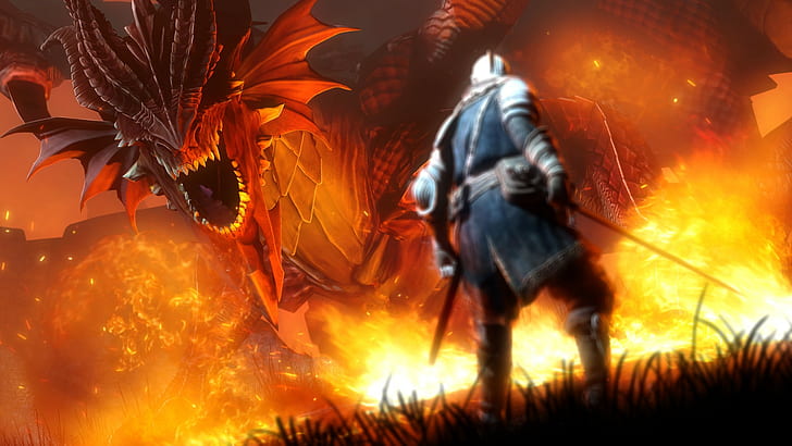 Videospiele, Dark Souls, Dragon, Videospiele, Dark Souls, Dragon, HD-Hintergrundbild