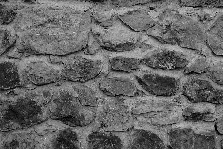 black, black and white, blackwhite, brick, brick wall, bricks, brickwork, desktop, hd, nature, stones, texture, textured, wall, wallpa, wallpap, HD wallpaper