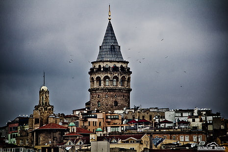 Galata Kulesi, jembatan galata, galata, Istanbul, Turki, Wallpaper HD HD wallpaper