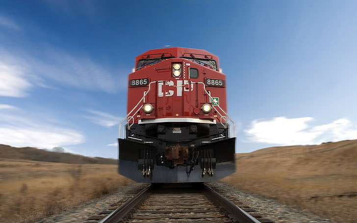 locomotiva diesel, treno merci, Sfondo HD