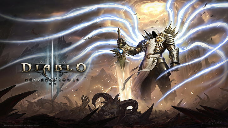 Hiburan Badai Salju, Diablo, Diablo 3: Reaper Of Souls, Diablo III, tyrael, Wallpaper HD