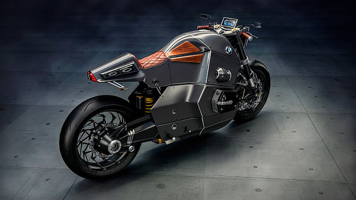 خلفية شاشة رقمية لدراجة BMW الرياضية ، BMW Urban Racer ، Concept Bikes ، 4K، خلفية HD
