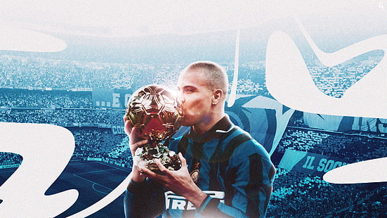  Soccer, Ronaldo Nazário, Brazilian, Inter Milan, HD wallpaper HD wallpaper