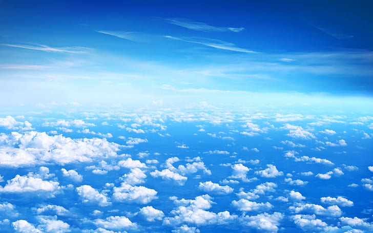Beaux nuages, ciel bleu, nuages ​​blancs, Beaux, Nuages, Bleu, Ciel, Blanc, Fond d'écran HD