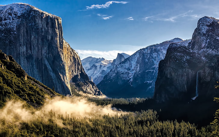 vadi, Yosemite Ulusal Parkı, milli park, ABD, doğa, HD masaüstü duvar kağıdı