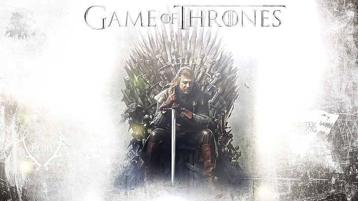 Gra o tron, Ned Stark, Żelazny Tron, Tapety HD