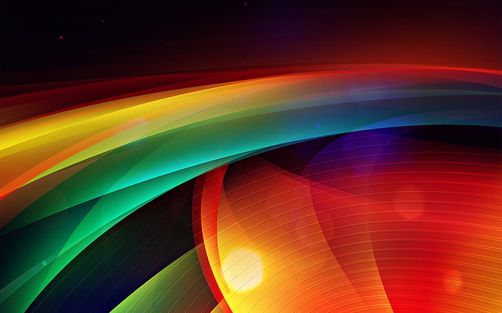 Belle illustration colorée abstraite, vert jaune rouge et bleu, bleu, rouge, vert, fond, Fond d'écran HD