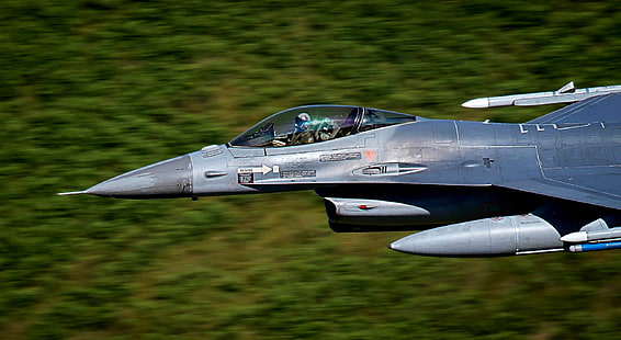Hintergrund, Unschärfe, Kämpfer, Kabine, Pilot, das Flugzeug, F-16, HD-Hintergrundbild HD wallpaper