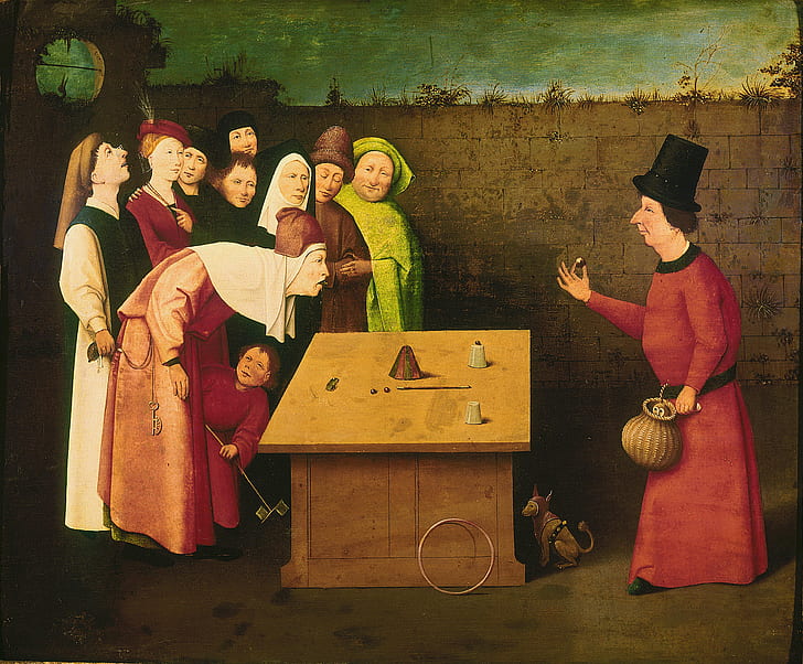 Il mago, 1475-1480, Hieronymus BOSCH, Sfondo HD