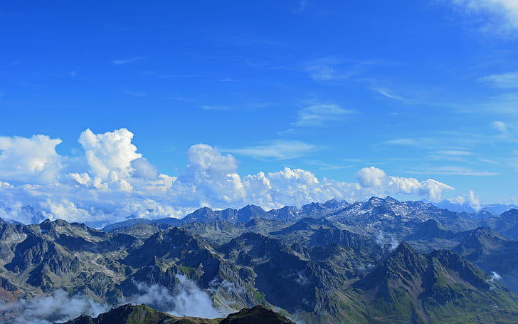 пиренеи, френски фонове, планини, панорама, изтегляне 3840x2400 пиренеи, HD тапет