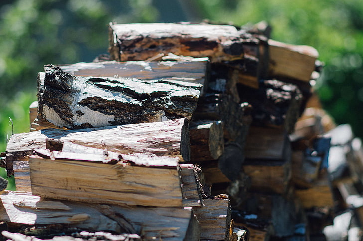 gehacktes Holz, Holzscheite, Holz, Holzscheite, HD-Hintergrundbild