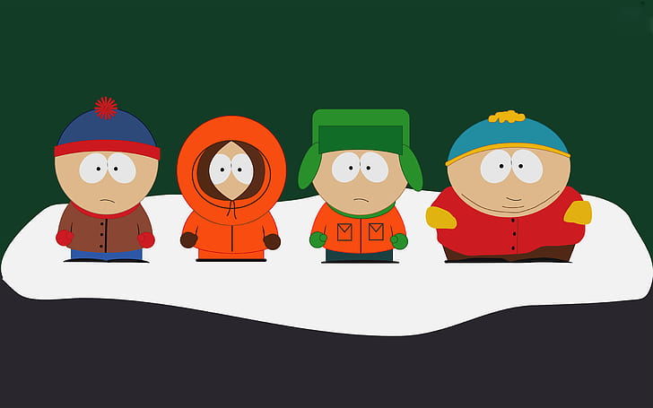 Taman Selatan, Eric Cartman, Kenny McCormick, Kyle Broflovski, Stan Marsh, Wallpaper HD