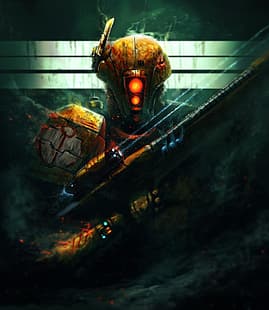 Jacob T Loren (JacobTLoren), Warhammer 40.000, Tau Empire, Tau, prajurit api, Wallpaper HD HD wallpaper