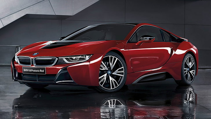 BMW, BMW i8, BMW i8 Protonic Red Edition, Voiture, Voiture de sport, Supercar, Fond d'écran HD