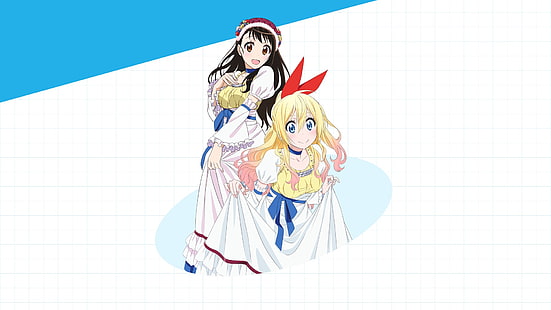 Anime Mädchen, Nisekoi, Kirisaki Chitoge, Onodera Kosaki, HD-Hintergrundbild HD wallpaper