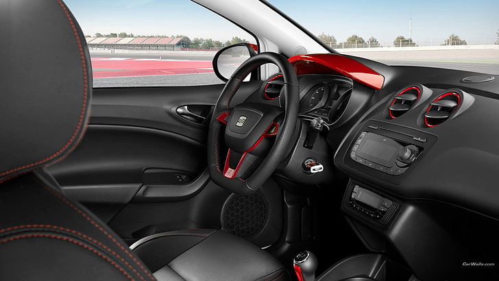 coche, Seat Ibiza, interior del coche, Fondo de pantalla HD