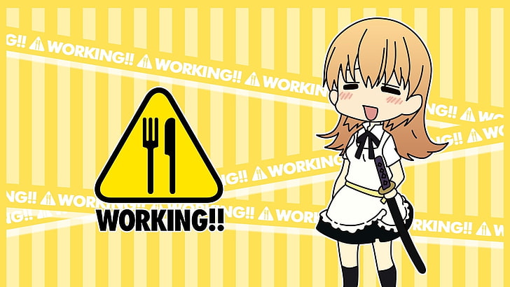 аниме девушки, работающие !!, HD обои