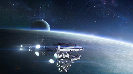 Mass Effect, Normandy SR-3, Wallpaper HD HD wallpaper